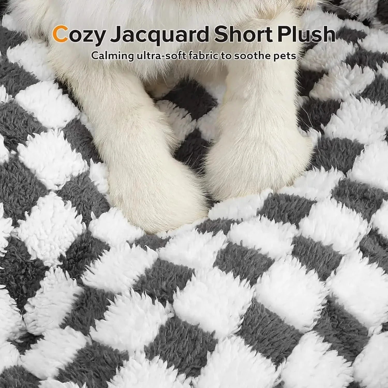 JOEJOY Calming Orthopedic Plush Cuddle Pet Bed for Small Dogs & Cats - Anti-Slip