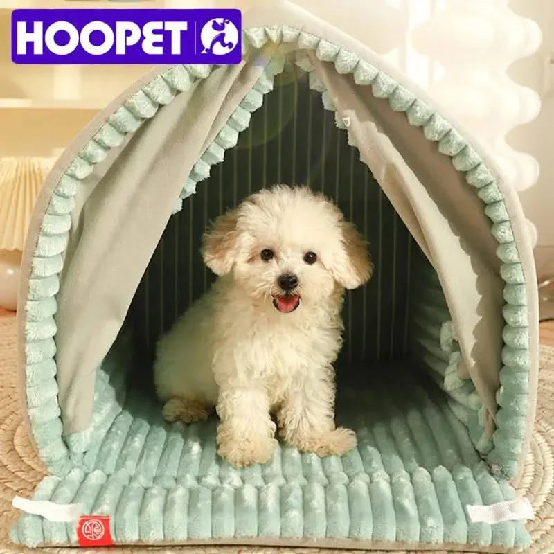 HOOPET Cozy Outdoor Pet House: Windproof, Warm, Portable Dog Cat Tent Kennel