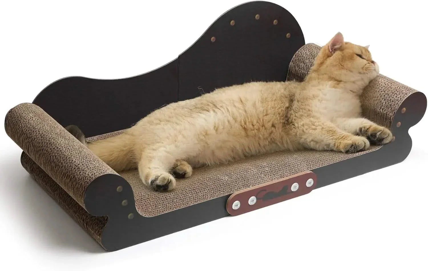 ComSaf 26-inch Extra Large Cat Scratcher Bed Lounge Durable Cardboard Couch