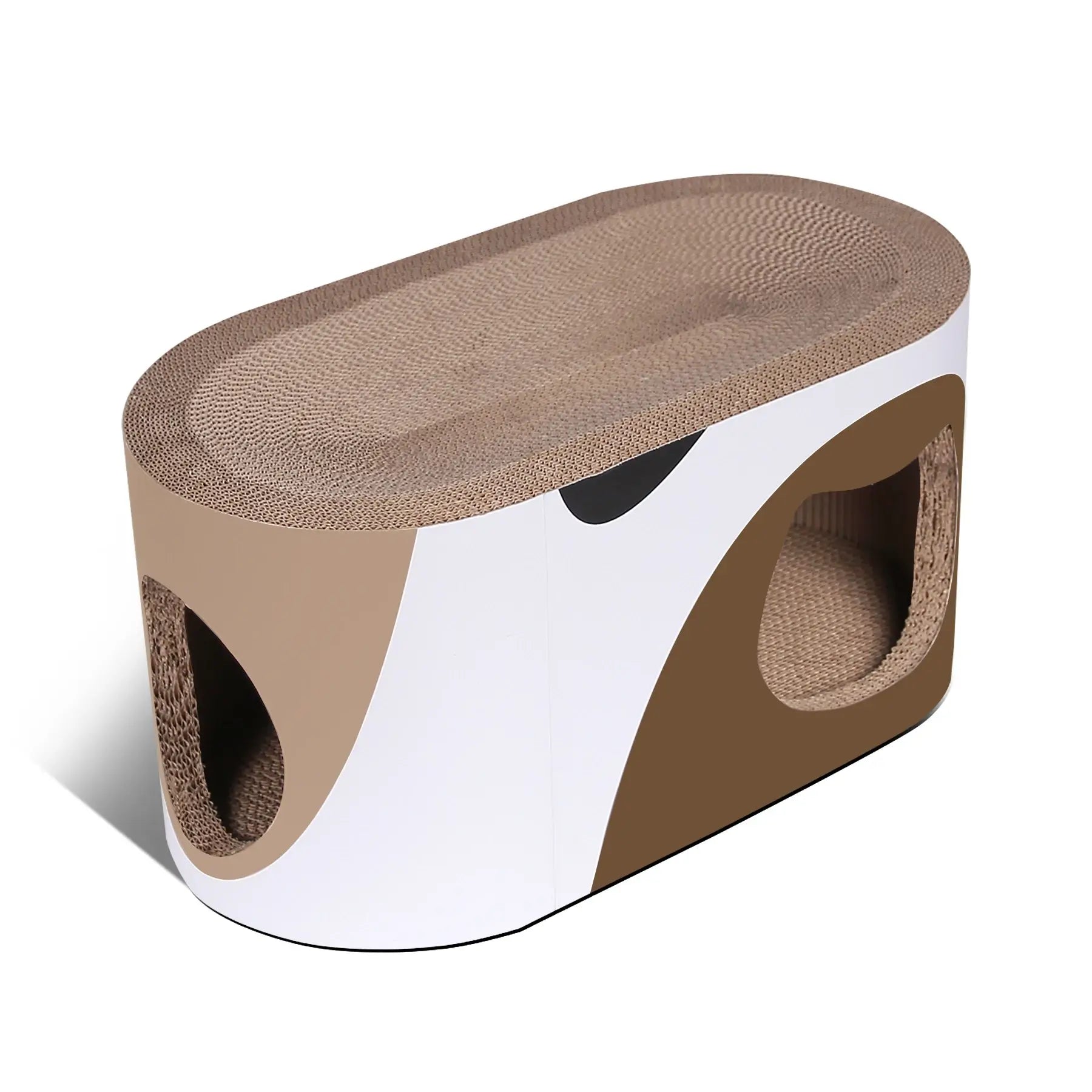 Scratching & Play Cat Tunnel: Corrugated Paper, Multi-Entry Patterns for Cats