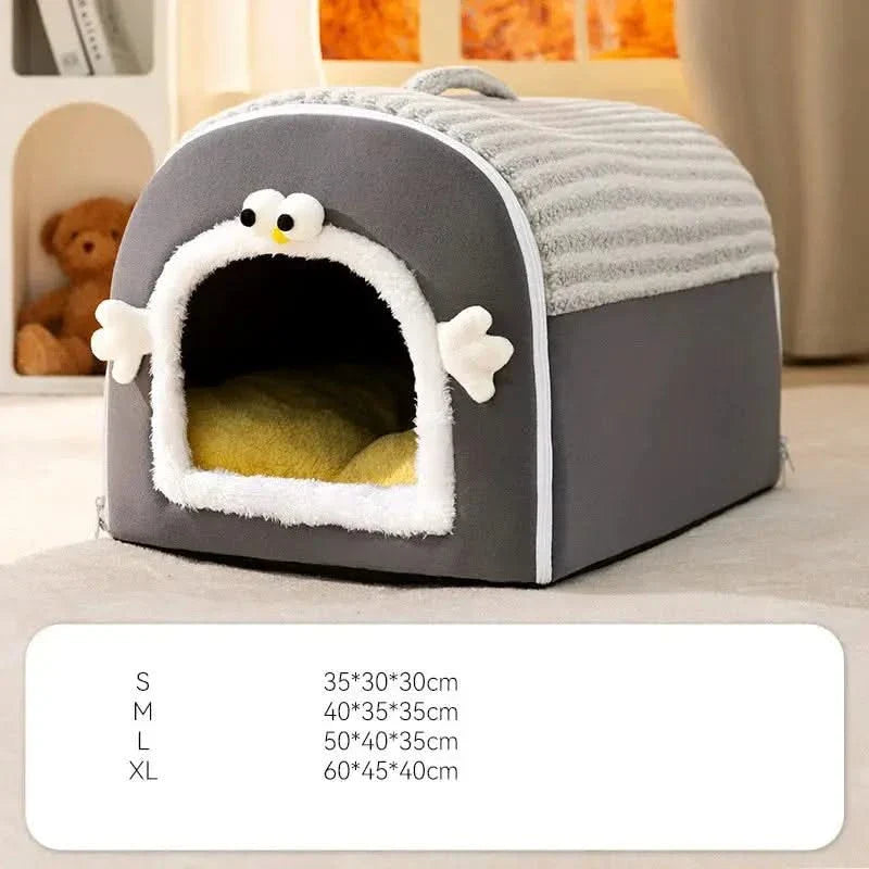 Cozy Fluffy Warm Plush Pet Bed for Dogs and Cats