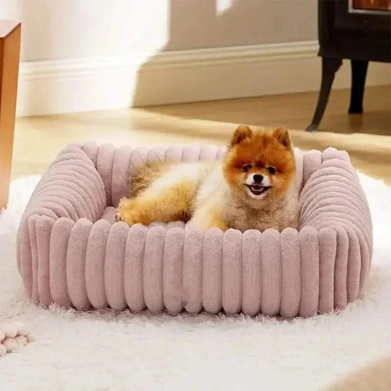 Plush Winter Warm Pet Bed Sofa - Washable, Non-Slip Design