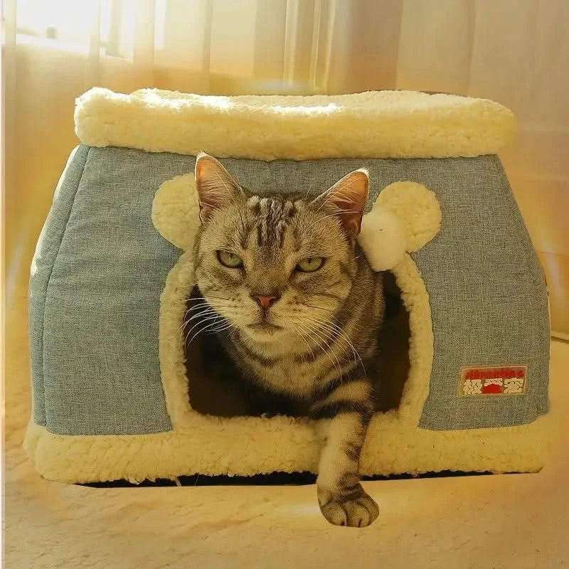 Cozy 360° Electric Heated Pet Bed for Winter Warmth & Comfort