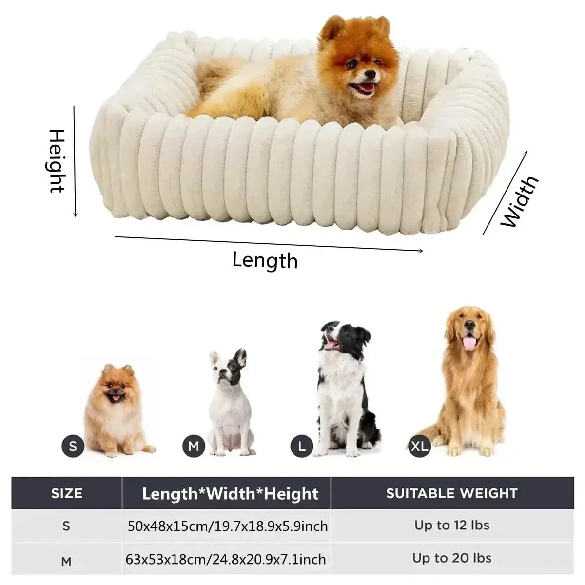 Plush Winter Warm Pet Bed Sofa - Washable, Non-Slip Design