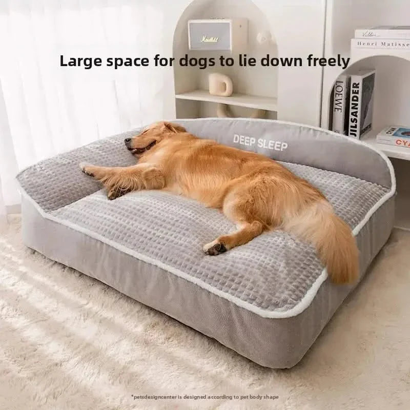 Plush Winter Warm Pet Sofa Bed, Large Thick Removable Cover